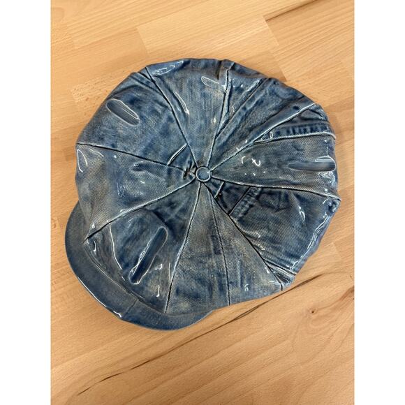 1970s Sittre Ceramic Denim Newsboy Cap – Signed “The Kid” Ashtray / Catchall - Picture 4 of 6
